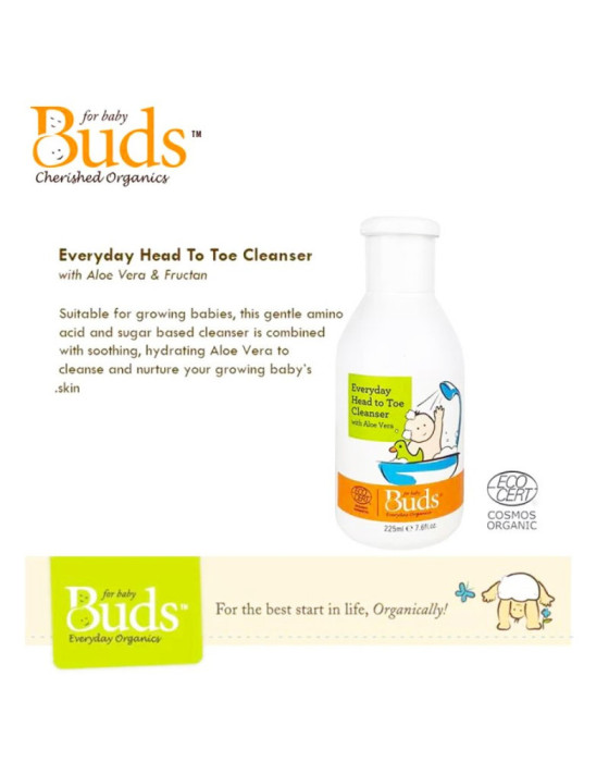 Shampoo & Sabun Bayi - Buds Organics Everyday Head To Toe Cleanser