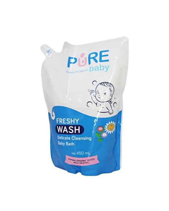 PUREBABY BABY WASH DELICATE CLEANSING FRESHY 450ML