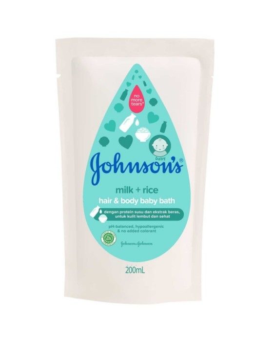 JOHNSON AND JOHNSON BABY BATH MILK REFILL 200ML 1 PCS