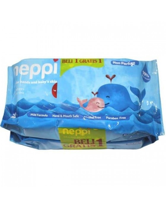 NEPPI WIPES NON PARFUM 50S BANDED 1+1