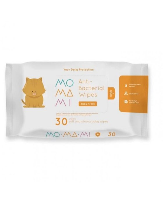 MOMAMI WIPES ANTI BACTERIAL 30S 06.02.02123