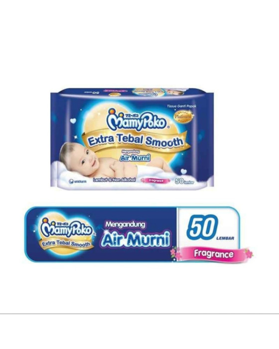 Mamypoko Wipes Extra Tebal Smooth 50s