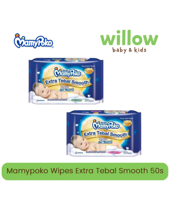 Mamypoko Wipes Extra Tebal Smooth 50s