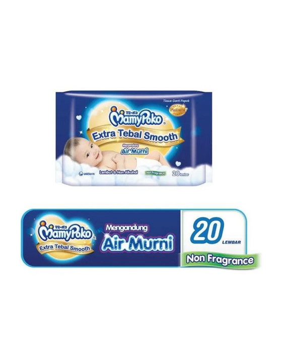 Mamypoko Wipes Extra Tebal Smooth 20s