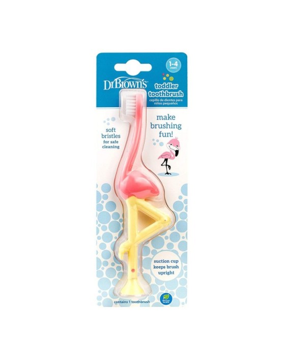 DR BROWN TOOTHBRUSH TODDLER - FLAMINGGO