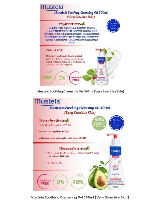 MUSTELA SOOTHING CLEANSING GEL 300ML