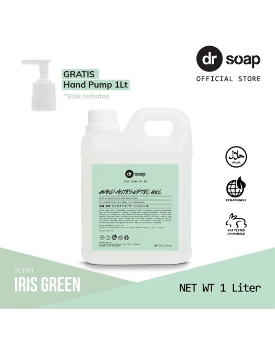 DR SOAP HAND ANTISEPTIC GEL - IRIS GREEN 1 L