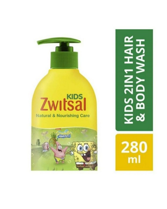 ZWITSAL KIDS 2IN1 HAIR AND BODY WASH GREEN 280ML