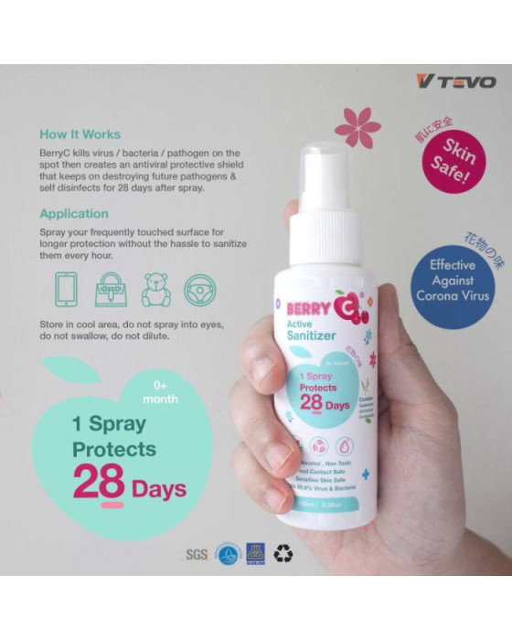 BERRYC ACTIVE SANITIZER - REFILL 200ML