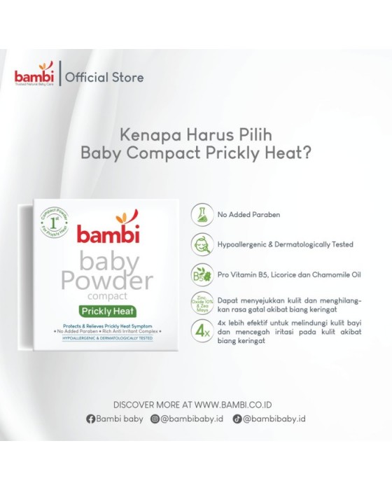 BAMBI BABY COMPACT POWDER PRICKLY HEAT 40GR