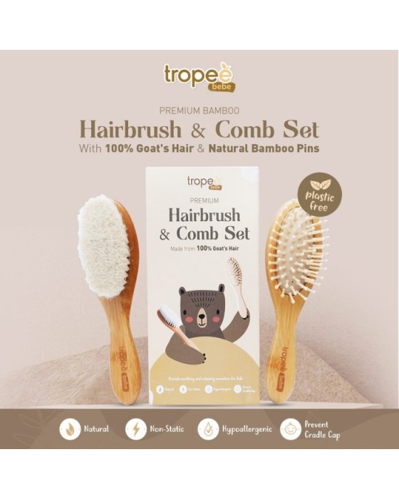 TROPEE BEBE HAIRBRUSH & COMB SET