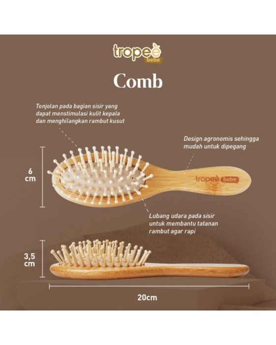 TROPEE BEBE HAIRBRUSH & COMB SET