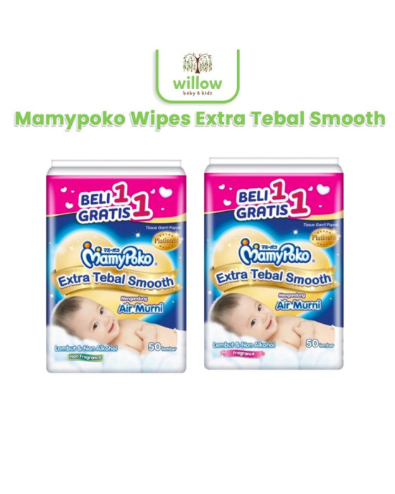 Mamypoko Wipes Extra Tebal Smooth Tissue Bayi Banded