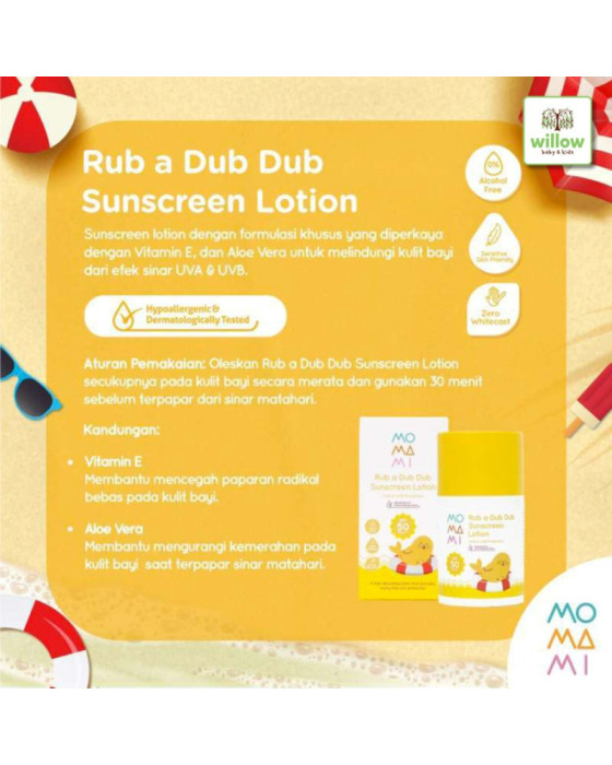 Momami Rub A Dub Dub Sunscreen Lotion SPF 50