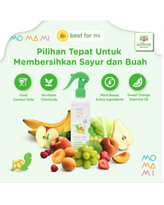 Momami Hygiene Pure & Fresh Fruit & Feggie Cleanser Sabun Cuci 300ml