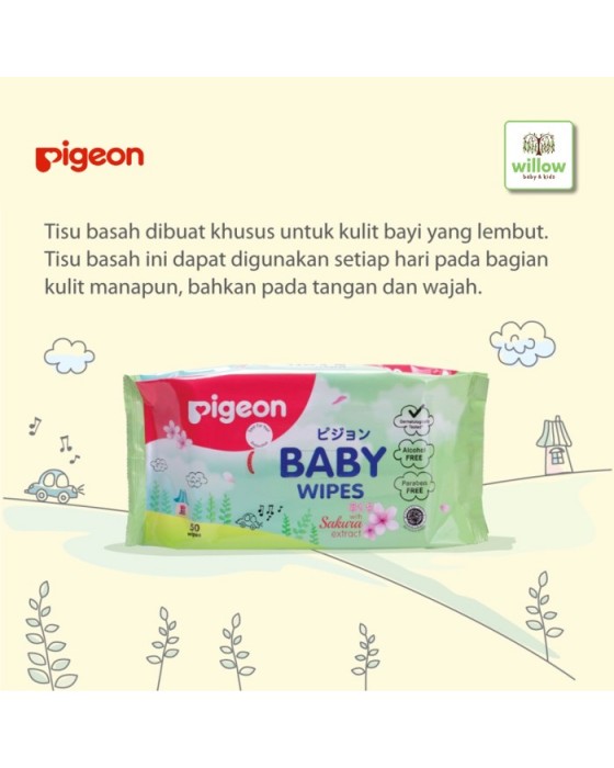 PIGEON BABY WIPES SAKURA 50S