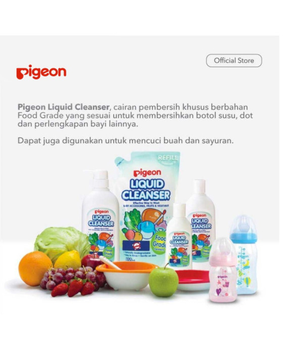 Pigeon Liquid Cleanser 650Ml Refill Pembersih Botol Bayi dan Anak