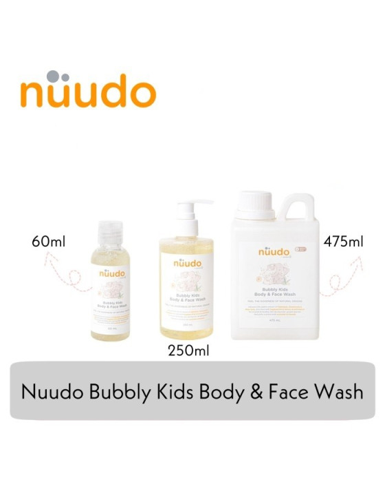 Nuudo Bubbly Kids Body & Face Wash Shampoo & Sabun Bayi