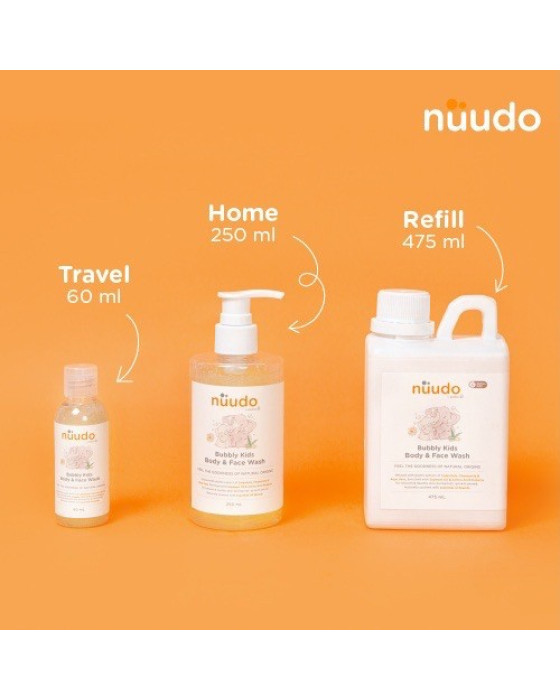 Nuudo Bubbly Kids Body & Face Wash Shampoo & Sabun Bayi