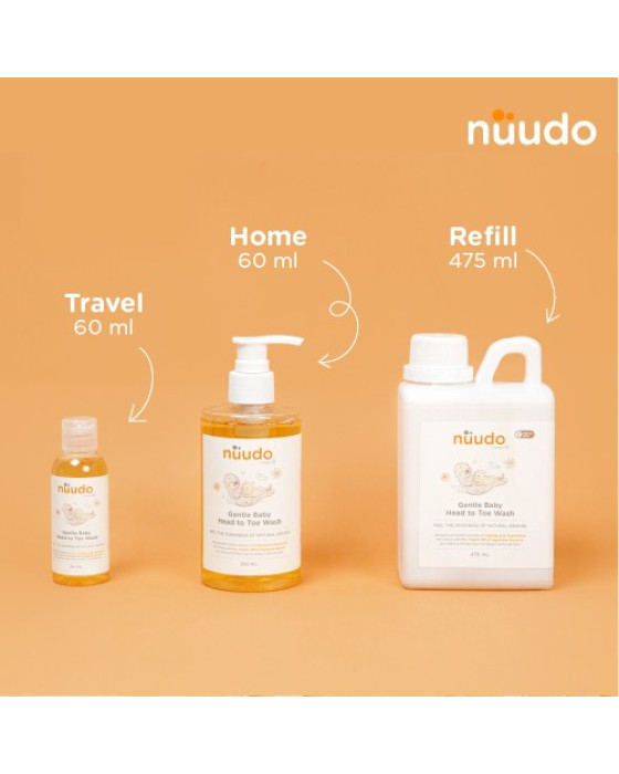 Nuudo Gentle Baby head To Toe Wash Shampoo & Sabun Bayi