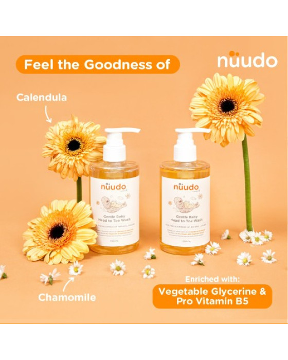 Nuudo Gentle Baby head To Toe Wash Shampoo & Sabun Bayi