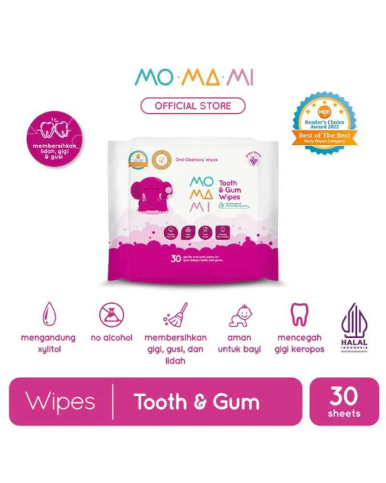 Momami Wipes Tooth & Gum Tissue Bayi