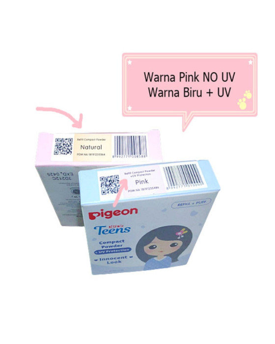 Pigeon Teens Compact Powder+UV Bedak Wajah 14Gr