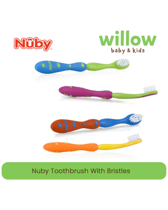 Nuby Toothbrush with BriSetelanes 1Pk Sikat Gigi Bayi