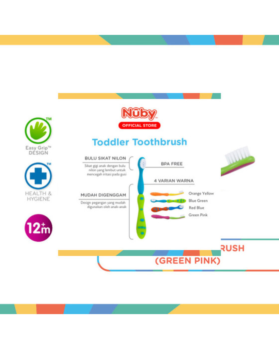 Nuby Toothbrush with BriSetelanes 1Pk Sikat Gigi Bayi