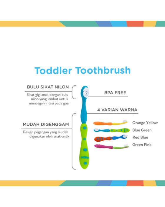 Nuby Toothbrush with BriSetelanes 1Pk Sikat Gigi Bayi