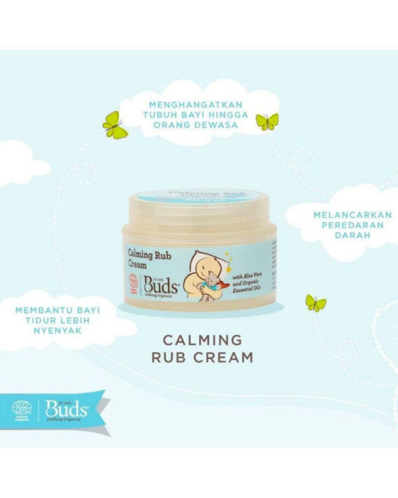 Buds Organics Calming Tummy Rub Cream Lotion Bayi