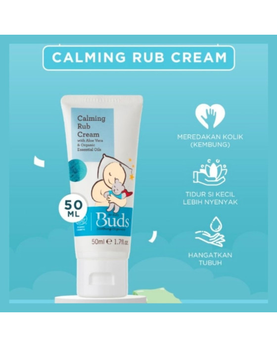 Buds Organics Calming Tummy Rub Cream Lotion Bayi