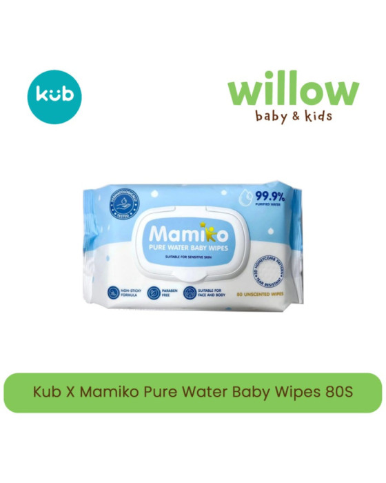 Kub X Mamiko Pure Water Baby Wipes 80S Tissue Bayi