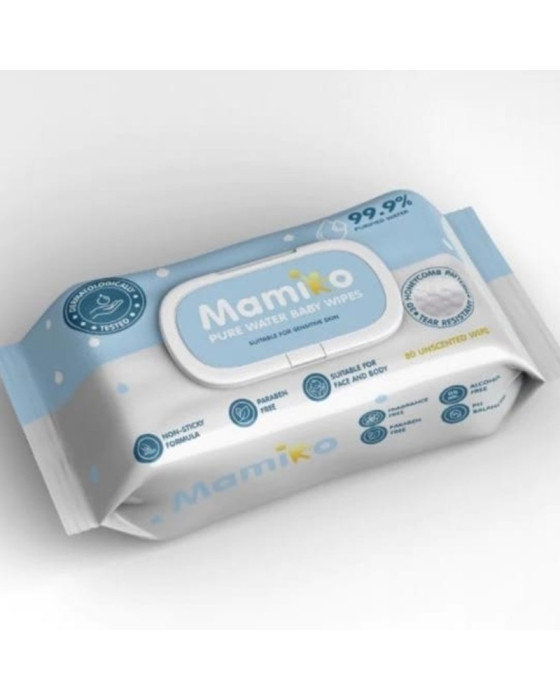 Kub X Mamiko Pure Water Baby Wipes 80S Tissue Bayi