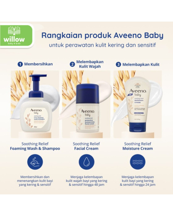 Aveeno Baby Skin Relief Foam Wash & Shampoo Bayi