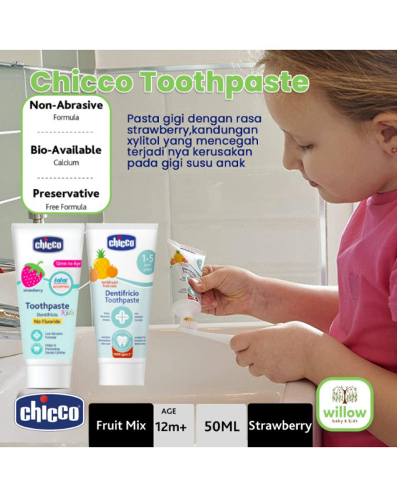 Chicco Toothpaste Fruit Mix 1-5Y Fluorine Pasta Gigi Anak