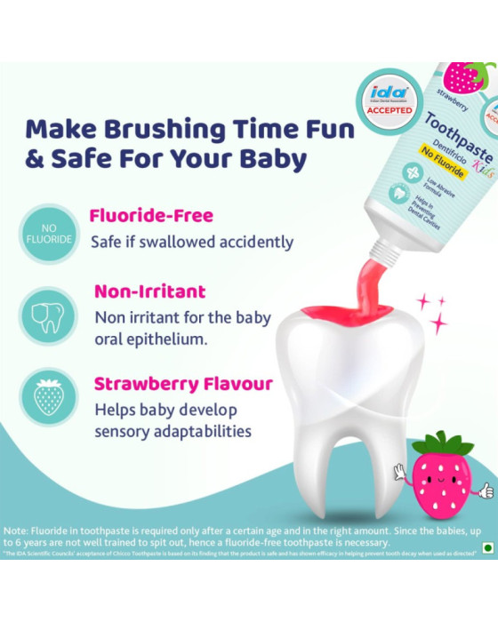 Chicco Toothpaste Fruit Mix 1-5Y Fluorine Pasta Gigi Anak