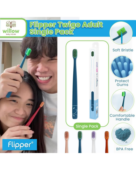 Flipper Twigo Adult Sikat Gigi Single Pack