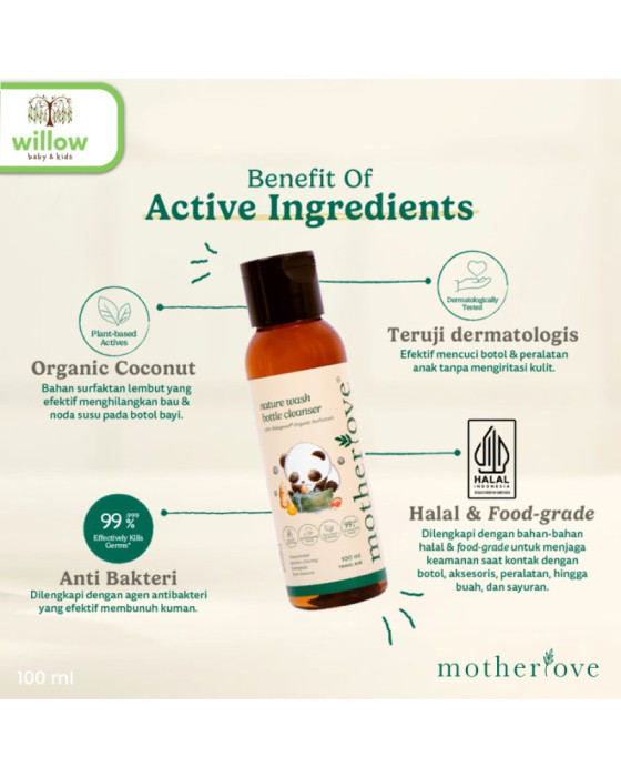 Motherlove Nature Wash Bottle Cleanser Sabun Cuci Botol