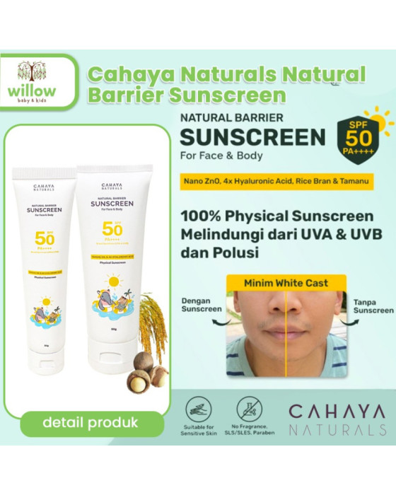 Cahaya Naturals Natural Barrier Sunscreen Sun Care Bayi