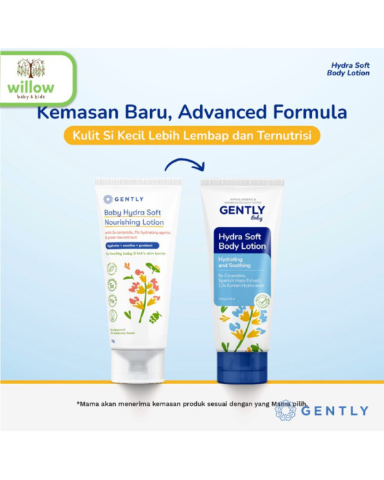 Gently Baby Hydra Soft Nourishing Lotion Cream Bayi