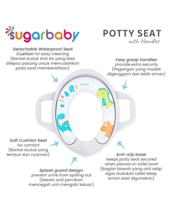 Sugar Baby Potty Seat With Handles Toilet Seat Anak