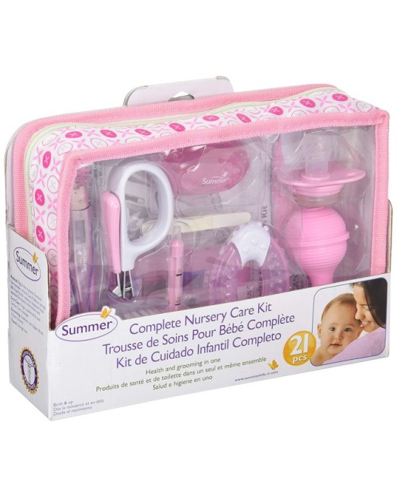 SUMMER 14464 DELUXE NURSERY N BATH KIT PINK 