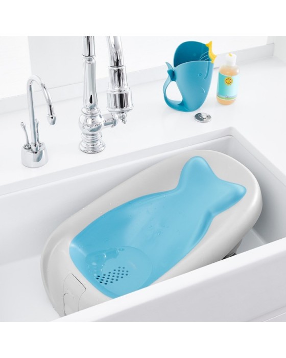 SKIP HOP MOBY RECLINE & RINSE BATHER - BLUE