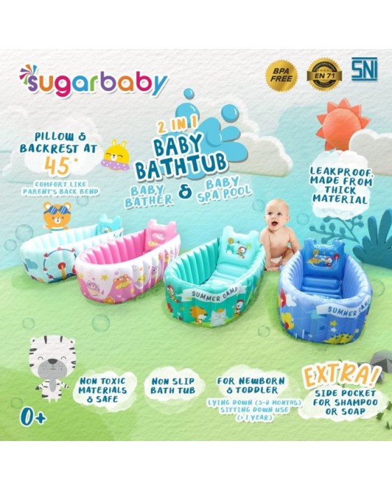 SUGARBABY 2IN1 BABY BATHTUB - BLUE