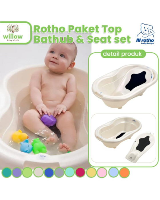 Rotho Paket Top Bathub & Seat Set Bak Mandi Bayi