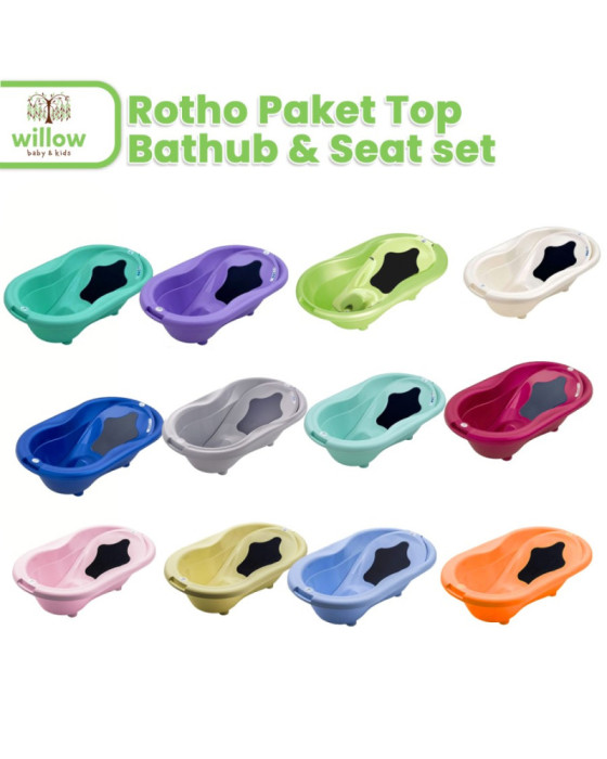 Rotho Paket Top Bathub & Seat Set Bak Mandi Bayi