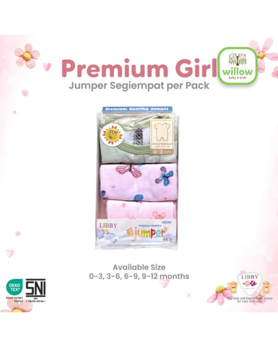 Libby Romper Premium Girl Jumper Bayi Perempuan @3pcs