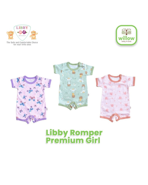 Libby Romper Premium Girl Jumper Bayi Perempuan @3pcs