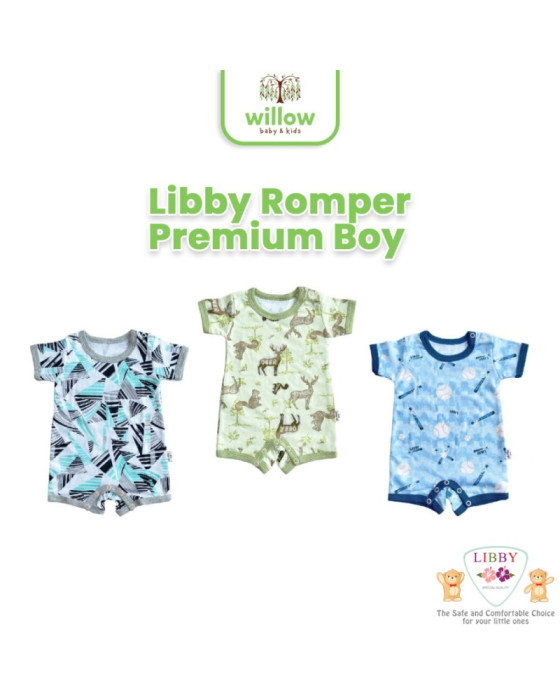 Libby Romper Premium Boy Jumper Bayi Laki-Laki @3pcs